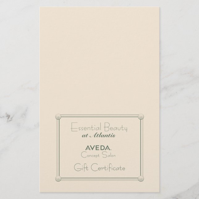 Flyer Certificado de Presente de Salão (dobragem DIY) (Frente)