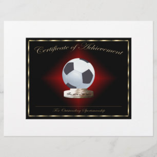 Flyer Certificado do futebol da realização