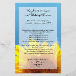 Flyer Céu azul de Verão com girassol amarelo