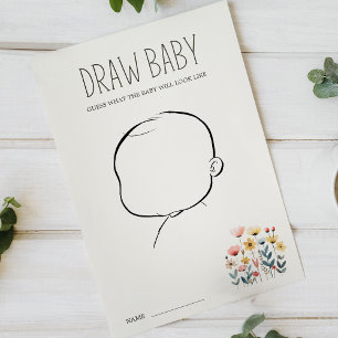 Flyer Chá de Bebê Animais da Fazendinha Jogo de Desenho