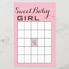 Flyer Chá de Bebê BINGO "Golfinho Rosa"