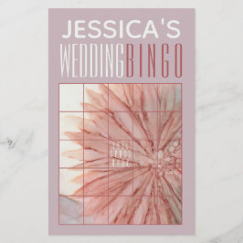 Flyer Chá de casamento BINGO Adorável em Pinks e Lavanda