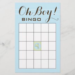 Flyer Chá de fraldas BINGO "Golfinho Verde Azul"