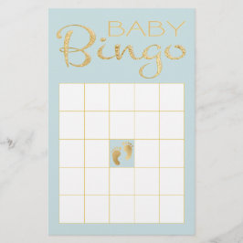 Flyer Chá de fraldas BLUE BINGO "Dourado/Blue Classic"