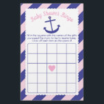 Flyer Chá de fraldas de Ancoragem Náutica Jogo Rosa e ma<br><div class="desc">Este design está no tema do chá de fraldas "Ancoragem Náutica" em azul-rosa e marinho. A coleção de produtos de coordenação está disponível no nosso compro, zazzle.com/doodlelulu*. Entre em contato conosco se precisar deste design aplicado a um produto específico para criar seu próprio item de correspondência exclusivo! Muito obrigado por...</div>