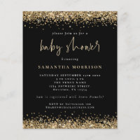 Chá de fraldas Dourado de Garota Brilhante em PAP