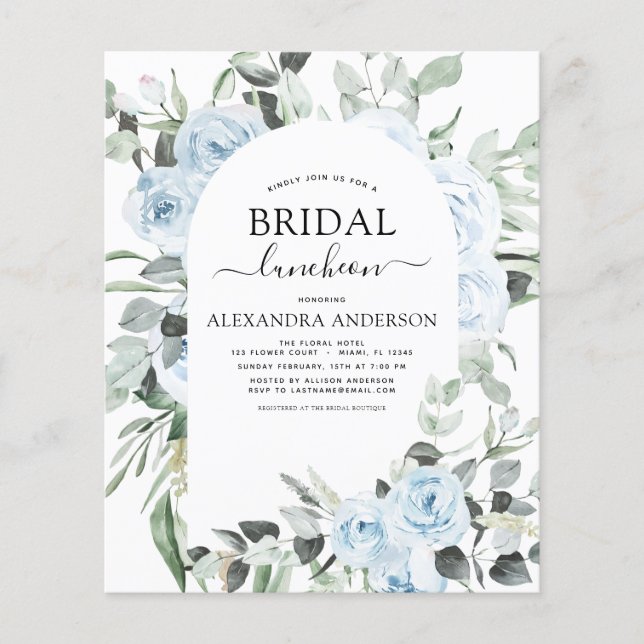 Flyer Chá de panela Azul Dusty Lunchedo (Frente)