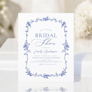 Flyer Chá de panela Azul Vitoriano de Orçamento