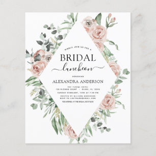 Flyer Chá de panela Cor-de-rosa com poeira de orçament