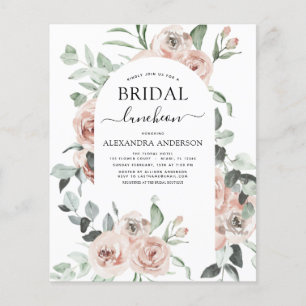 Flyer Chá de panela Cor-de-rosa com poeira de orçamento