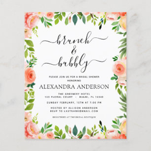 Flyer Chá de panela de Ensino de Coral de Orçamento Brun