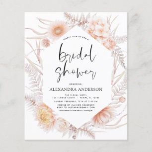 Flyer Chá de panela do Deserto Rosa Pink com Êxito Chi