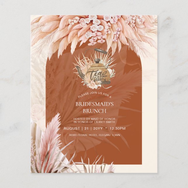 Flyer CHÁ DE PANELA do Tea Party Pampas do BUDGET (Frente)