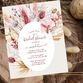 Flyer Chá de panela Floral Boho Pampas Grass