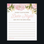 Flyer Chá de panela Floral Cor-de-Rosa, Dupla Face, Data<br><div class="desc">Comece a festa com esta divertida atividade de Chá de panela duplo! Um lado é Compartilhar sua Ideia de Noite de Data Favorita - e o outro é Compartilhar Alguns Conselhos! Dobre a diversão pelo preço de um! Menu Correspondência: https://www.zazzle.com/wedding_menu_bridal_shower_menu_pink_floral-245039215506897611 Palavras Favoritas Correspondentes: https://www.zazzle.com/pink_floral_sticker-217268181705341556 Copas Correspondentes: https://www.zazzle.com/pink_floral_cups-256038535211847264 Correspondência de Nápoles:...</div>
