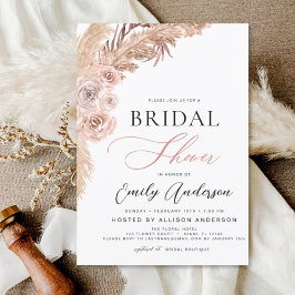 Flyer Chá de panela Grass Boho Pampas Orçamento