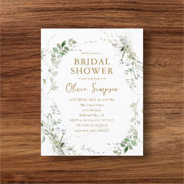 Flyer Chá de panela Greenery do Orçamento