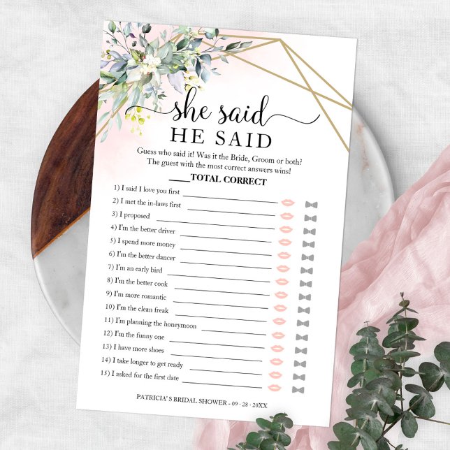 Flyer Chá de panela Verde Ele Disse Que Disse Que Ela Di (Criador carregado)