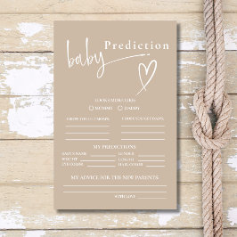 Flyer Chá de Previsão de Beige Neutro Minimalista