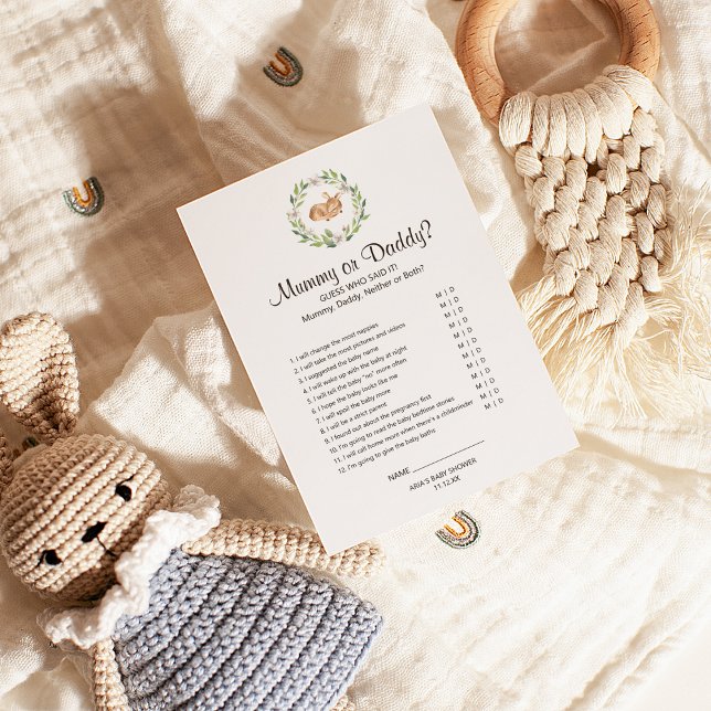 Flyer Chá de veados com sono floral ou jogo de Pai (Criador carregado)