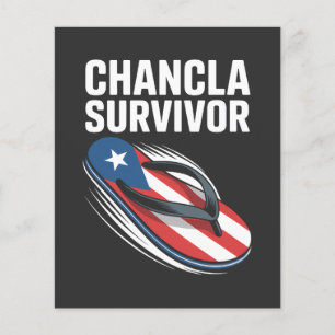 Flyer chancla sobrevivente piada espanhola engraçada