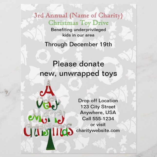 Flyer Charity Annual Christmas Toy Drive (Frente)
