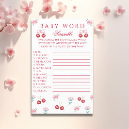 Flyer Cherry Blossom Baby Word Scramble Game
