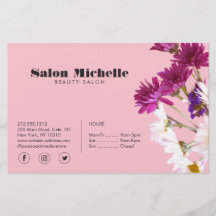 Chic Bohemian Wildflower rosa Boutique Salon