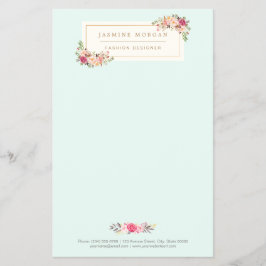Flyer Chic Pastel Watercolor Floral Boutique