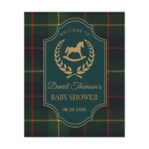 Chic Preppy Teddy Bear Chá de Bebê