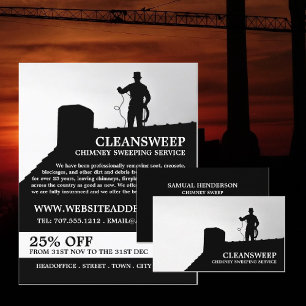 Flyer Chimney Sweep Design, Chimney Sweep Service
