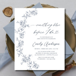 Flyer Chinoiserie Francesa Algo Chá de panela Azul