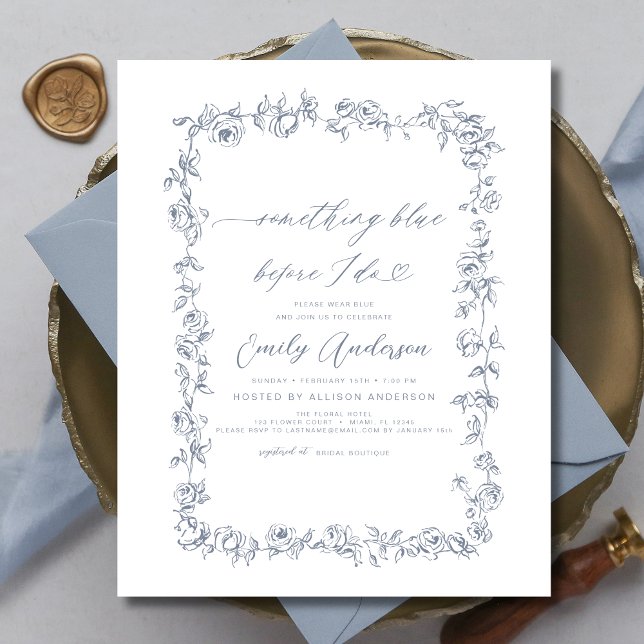 Flyer Chinoiserie Francesa Algo Chá de panela Azul (Criador carregado)