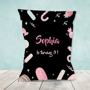 Flyer Chip Bag Candyland Black Party Favor Bag
