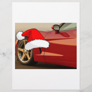Flyer Christmas Red Corvette