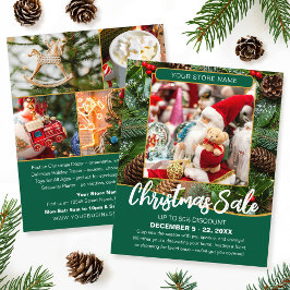 Flyer Christmas Sale Shopping Festive Green Business