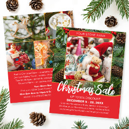 Flyer Christmas Sale Shopping Festive Red Business