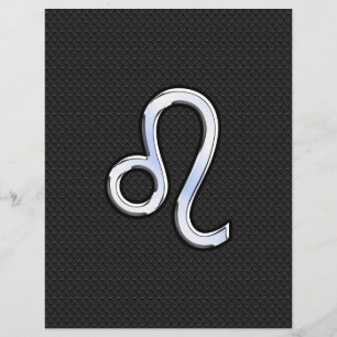 Flyer Chrome Like Leo Zodiac Symbol on snake skin