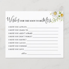 Flyer Chrysanthemum Deseja que em breve seja a Sra. Card