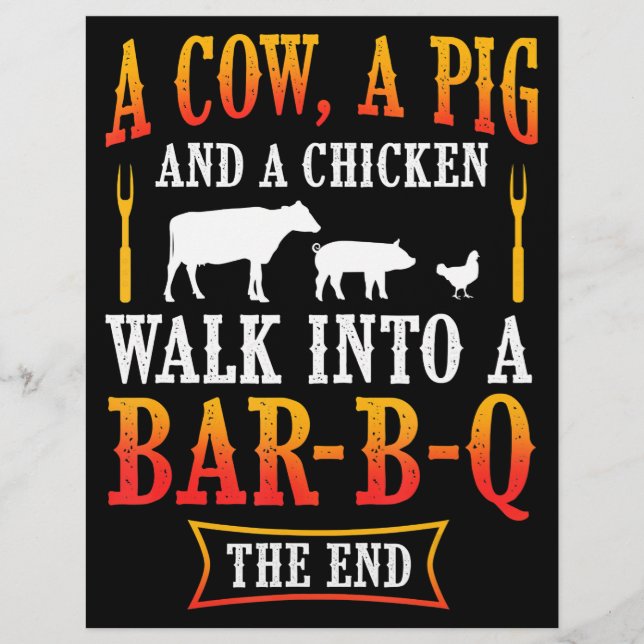 Flyer Churrasco | Chef-mestre-dote de Piada de churrasco (Frente)