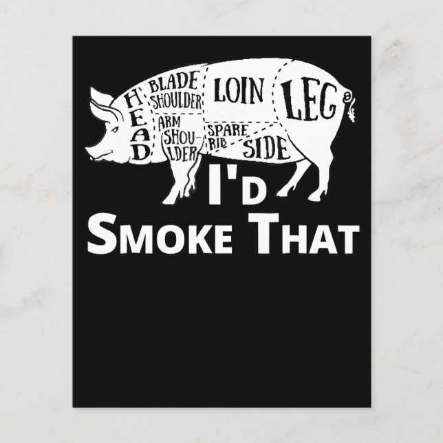 Flyer Churrasco | CHURRASCO Grill Pig Pork Id Fumar Que  (Frente)