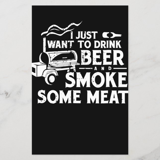 Flyer CHURRASCO Fumando Carne Fumante De Cerveja De Pres (Frente)