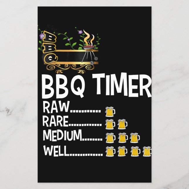 Flyer CHURRASCO| Presente de CHURRASCO do Timer Barbecue (Frente)