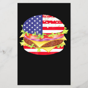 Flyer CHURRASCOS Hamburger USA Flag 4 De Julho De CHURR