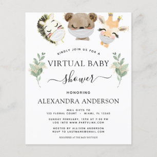 Flyer Chuva de Bebê Virtual com Orçamento Limitado - Euc
