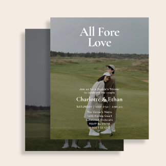 Flyer Chuva de Casamento de Golfe com Orçamento para Tod