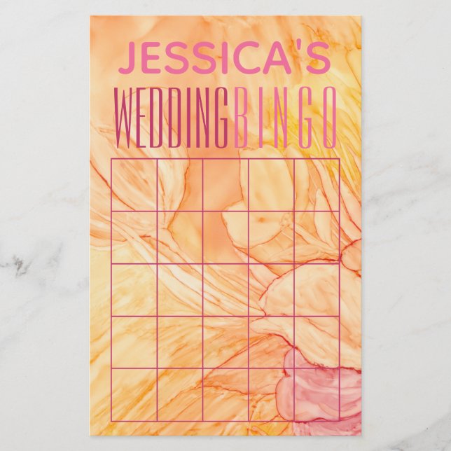 Flyer Chuva de Presentes de Casamento Design de Flores F (Frente)