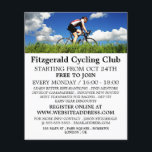 Flyer Ciclista em Grass, Propaganda do Clube de Ciclismo<br><div class="desc">Ciclista em Grass,  Bandeiras De Publicidade Do Clube De Ciclismo,  Na Loja De Cartão de visita.</div>