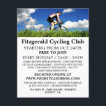 Flyer Ciclista em Grass, Propaganda do Clube de Ciclismo<br><div class="desc">Ciclista em Grass,  Bandeiras De Publicidade Do Clube De Ciclismo,  Na Loja De Cartão de visita.</div>
