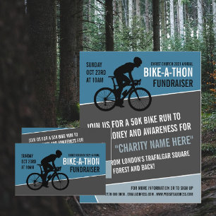 Flyer Ciclista Silhouette, evento Charity Bike-a-Thon